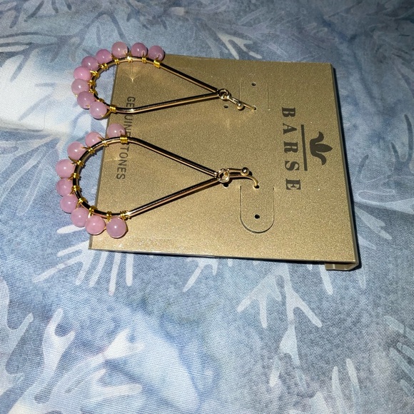 Earrings, Barse Lilac Jade Drop Earrings, NWT - Picture 3 of 8